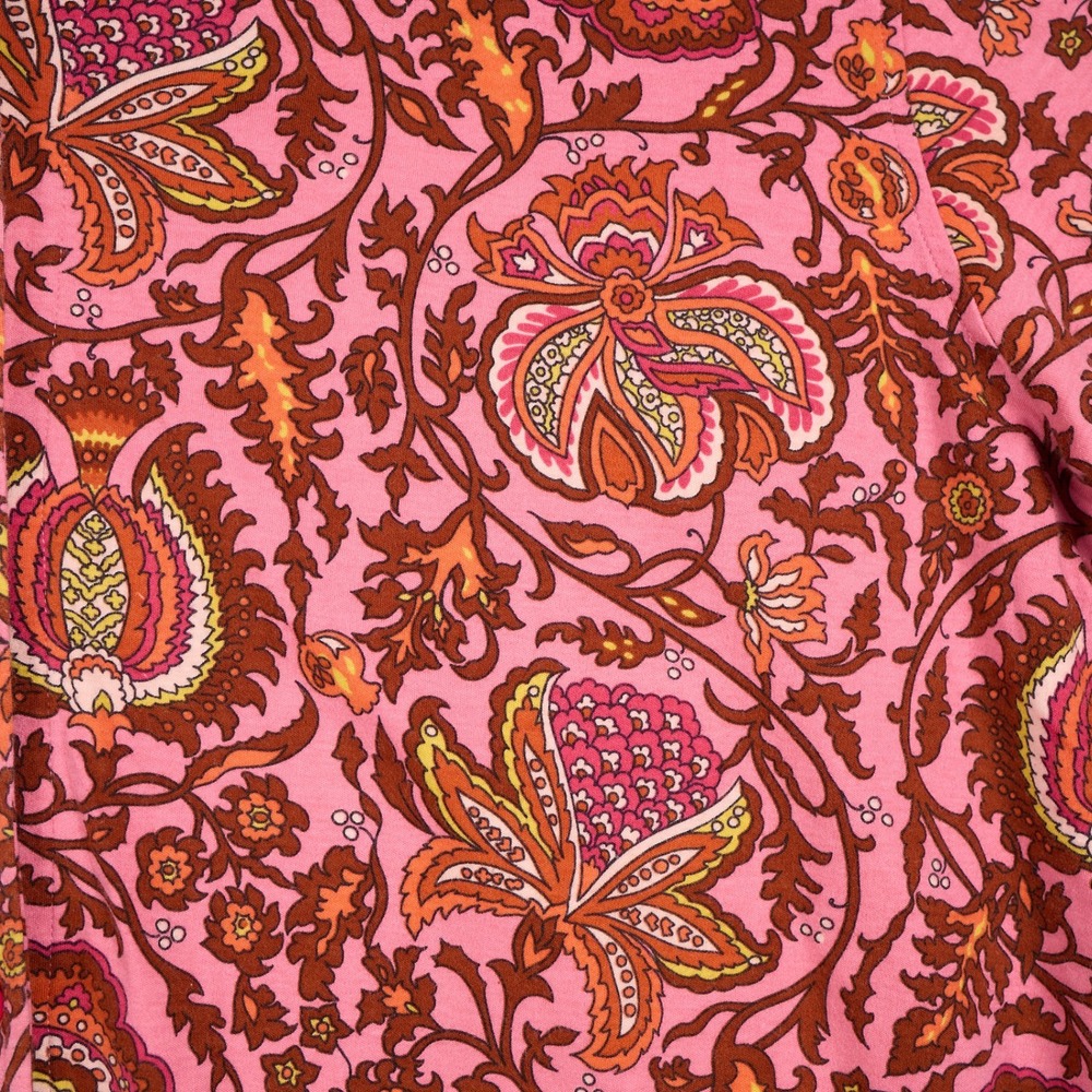 Vera Bradley Pink Floral Paisley Button Down Sleep Shirt Nightshirt Large - Picture 4 of 7